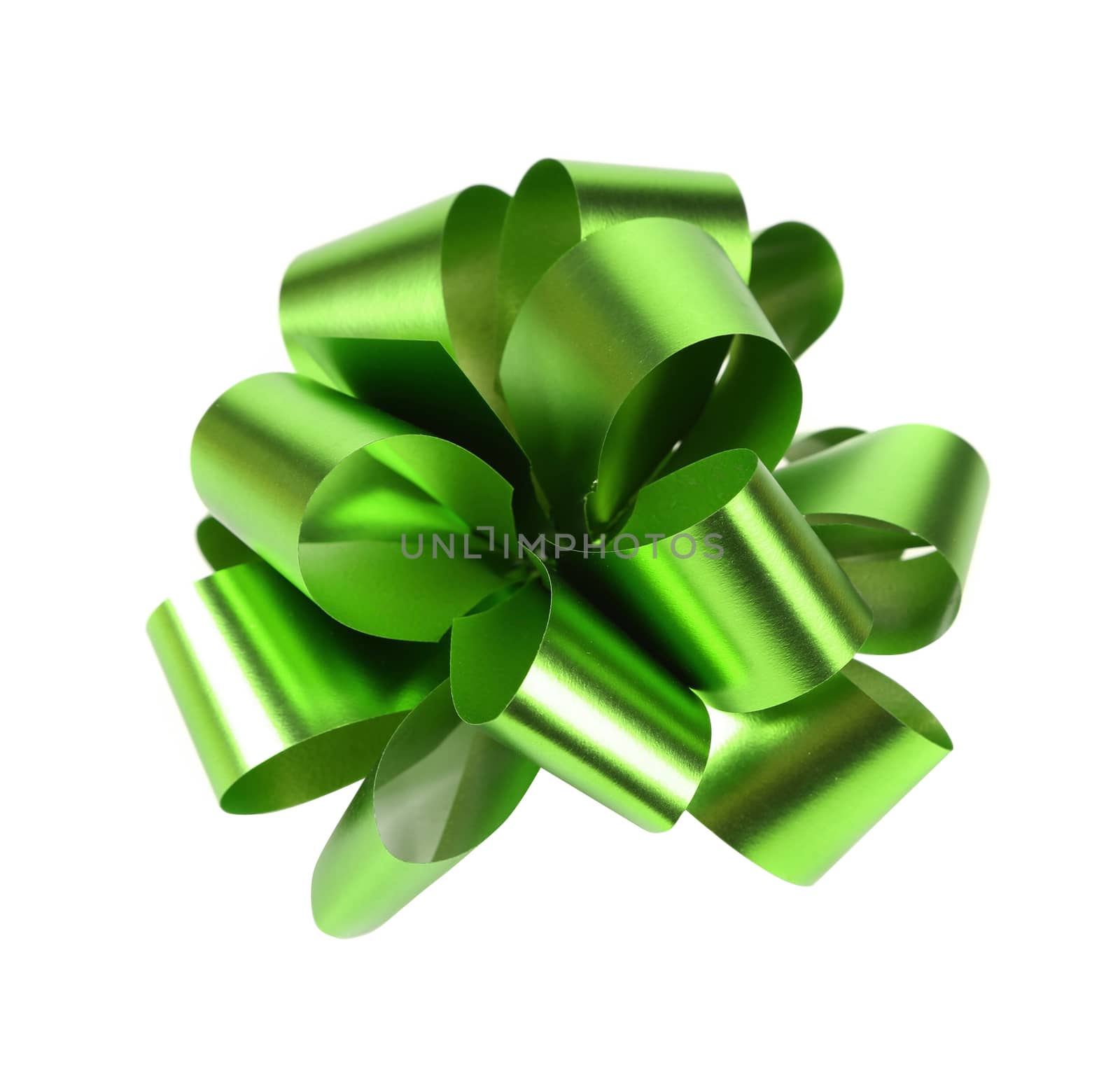 Green packaging band isolated on a white background