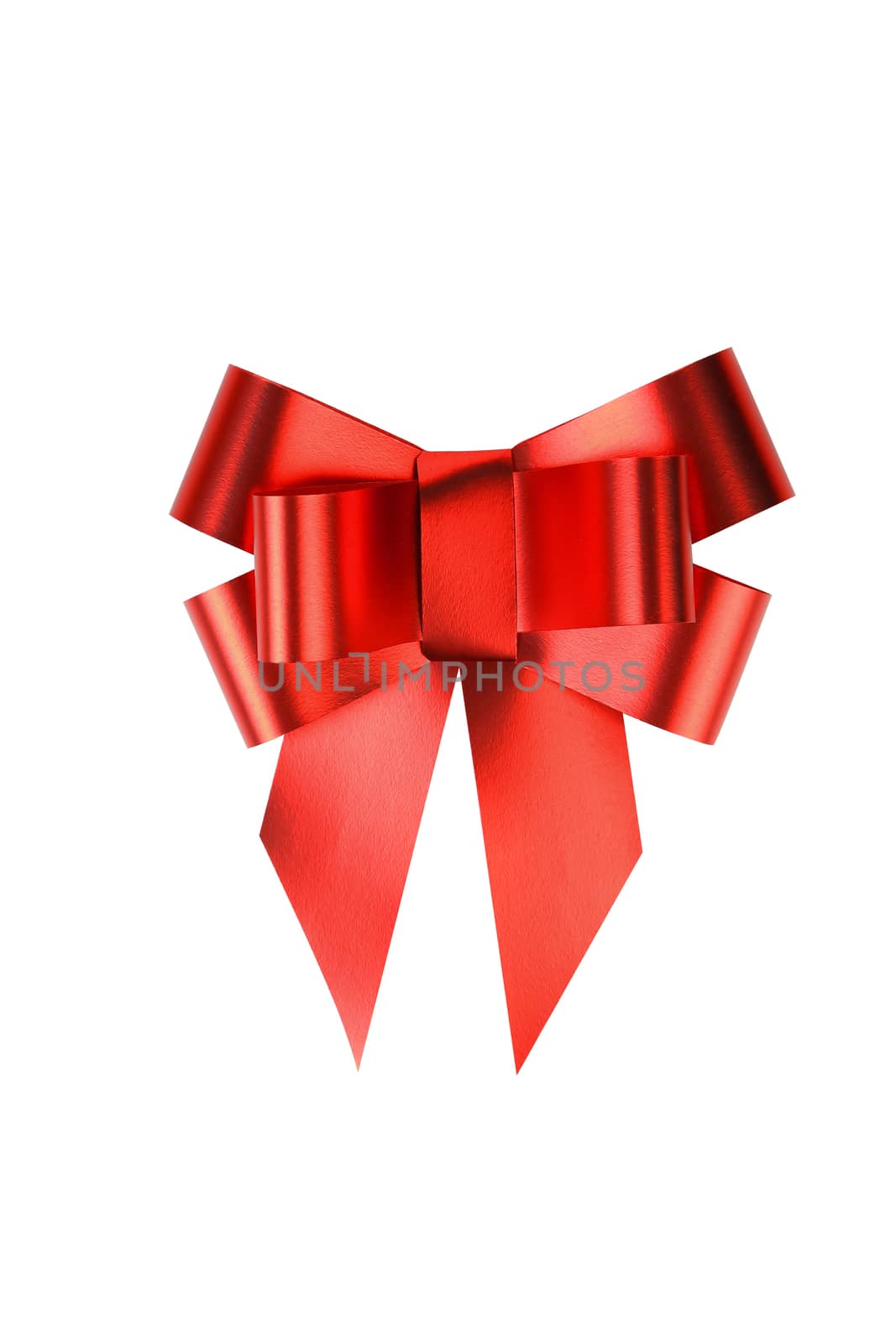 red bow isolated on a white background