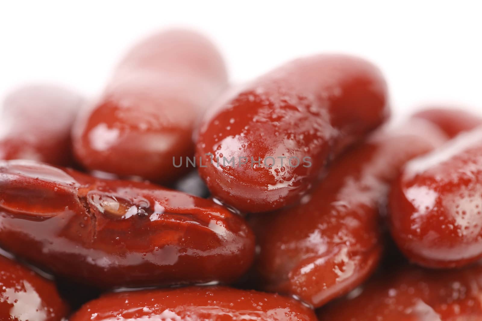 Background of kidney beans. Macro. White background.