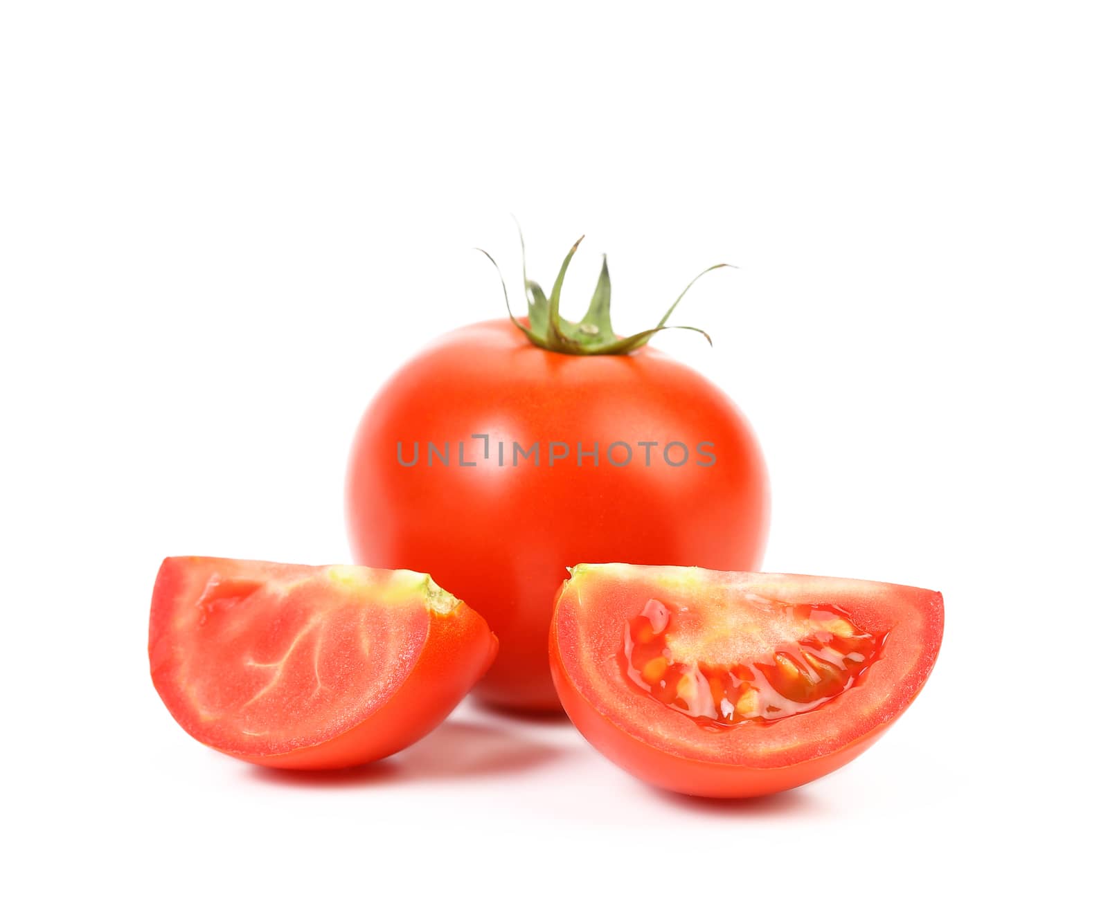 Tomato vegetables pile isolated on white background cutout