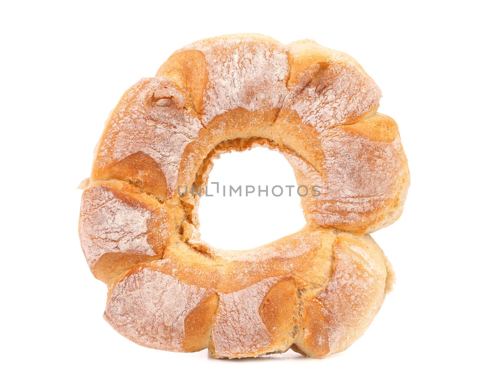 White kalach. Isolated on a white background.