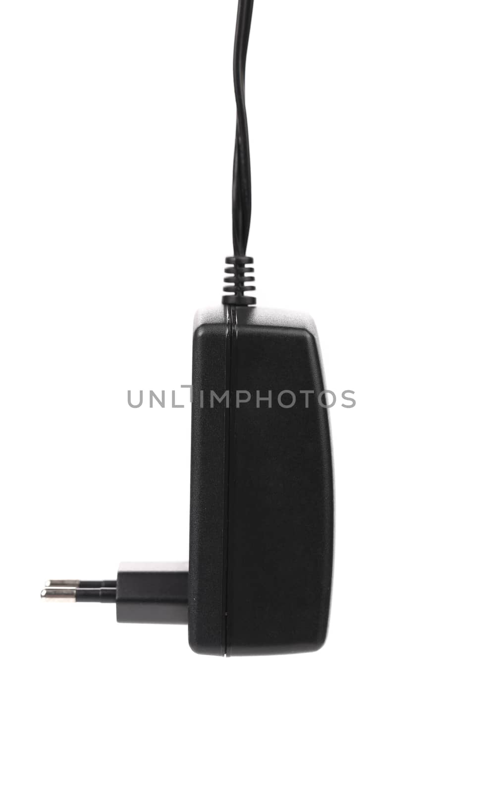 Black adapter. Isolated on a white background.
