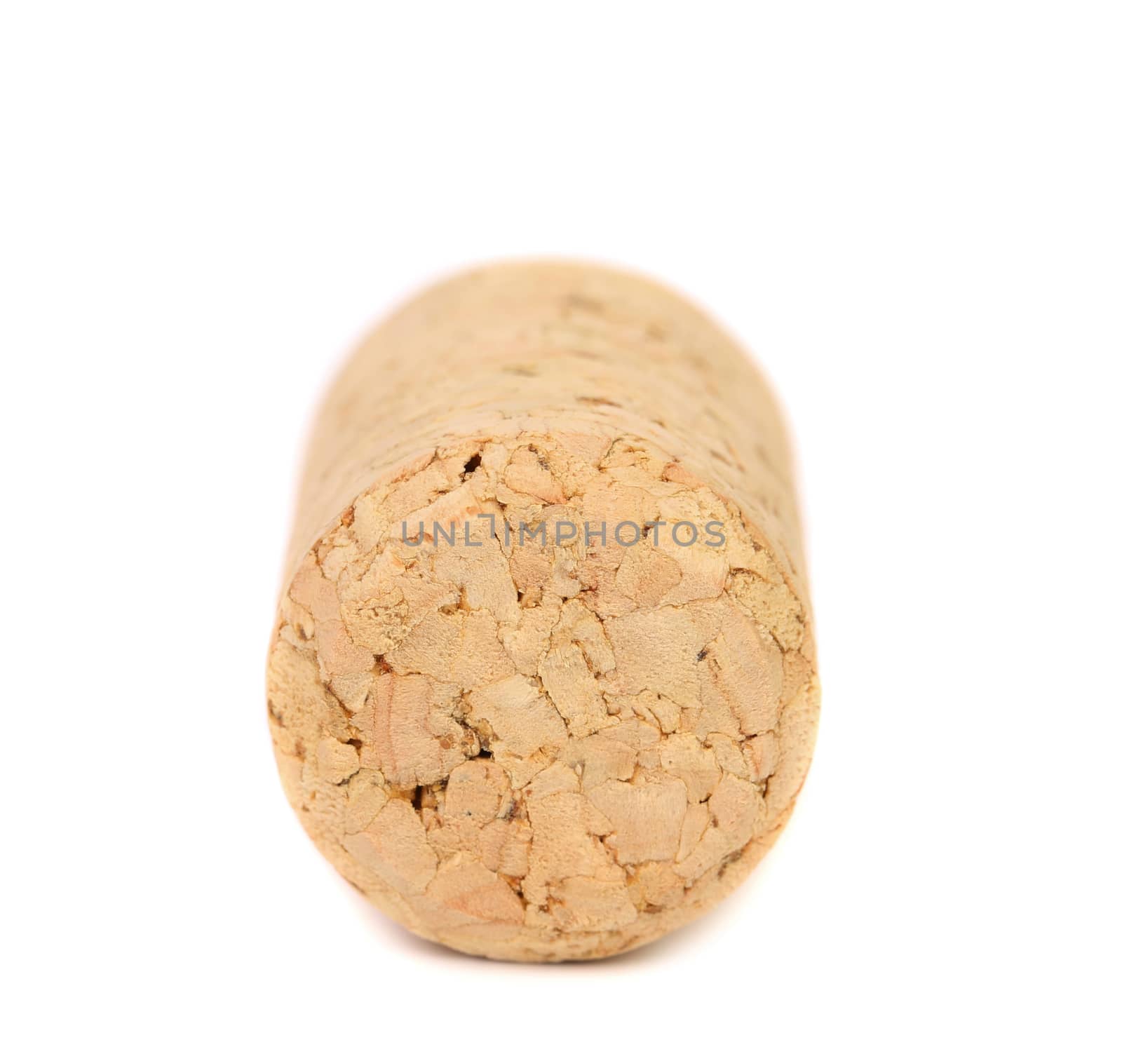 New champagne cork. Isolated on a white background.