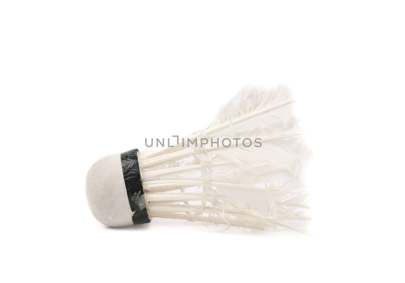 Shuttlecock. Close up. Isolated on a white background.