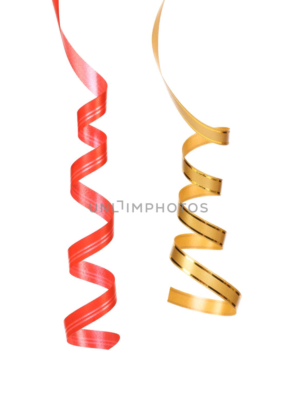 Paper streamers. Isolated on a white background.