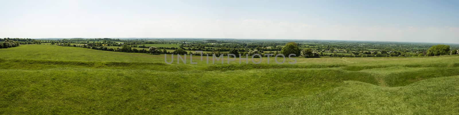 The Hill of Tara, located near the River Boyne, is an archaeological complex that runs between Navan and Dunshaughlin in County Meath, Ireland. It contains a number of ancient monuments, and according to tradition, was the seat of the High King of Ireland.