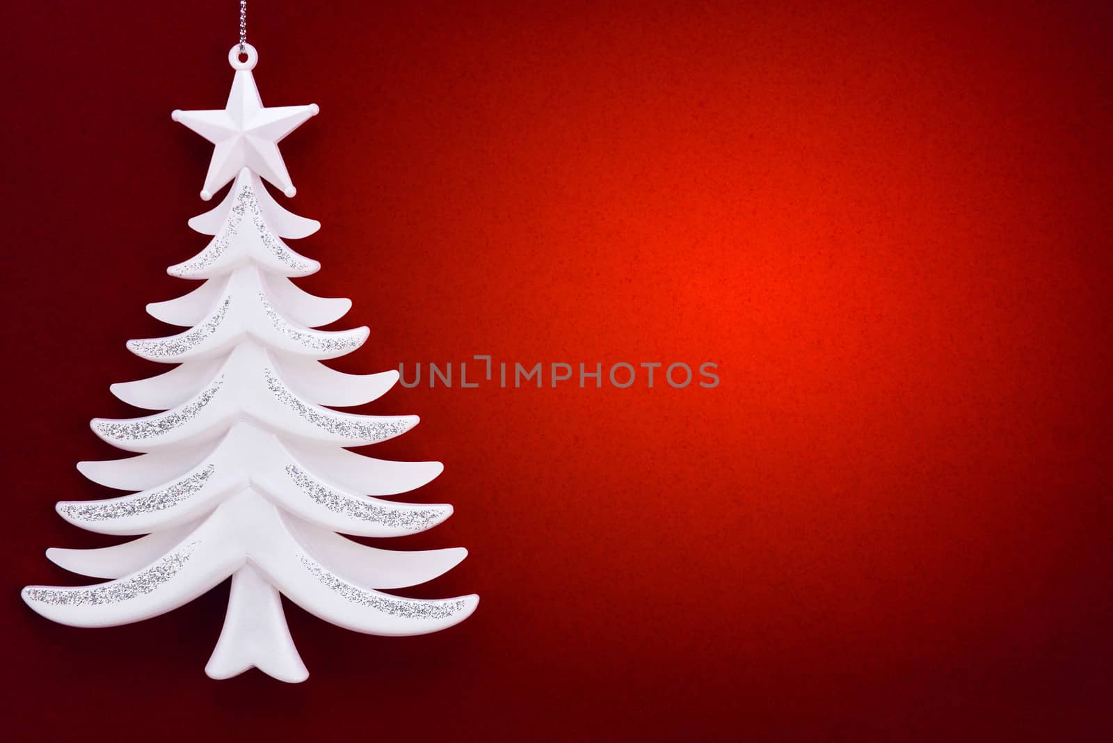 Christmas tree on a background of red velvet paper by zeffss