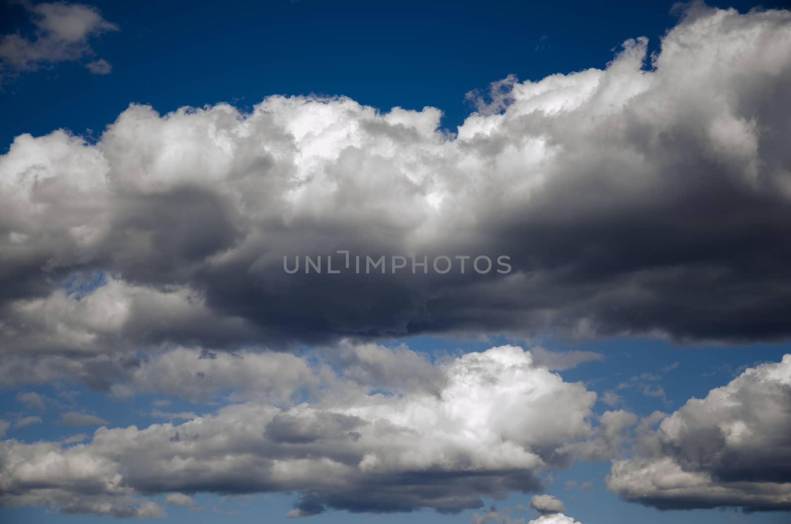 Background of clouds on a blue sky.