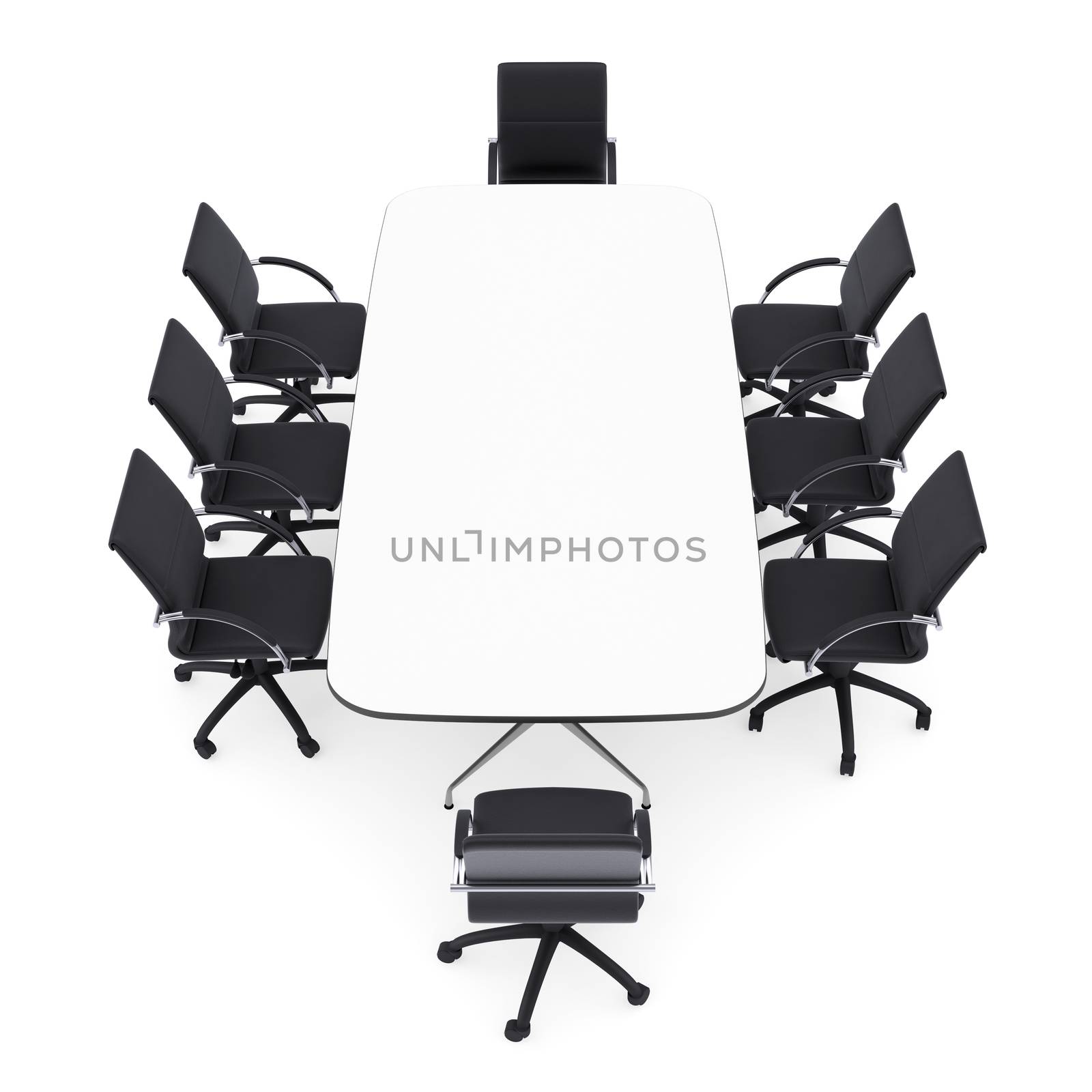 Office chairs and round table by cherezoff