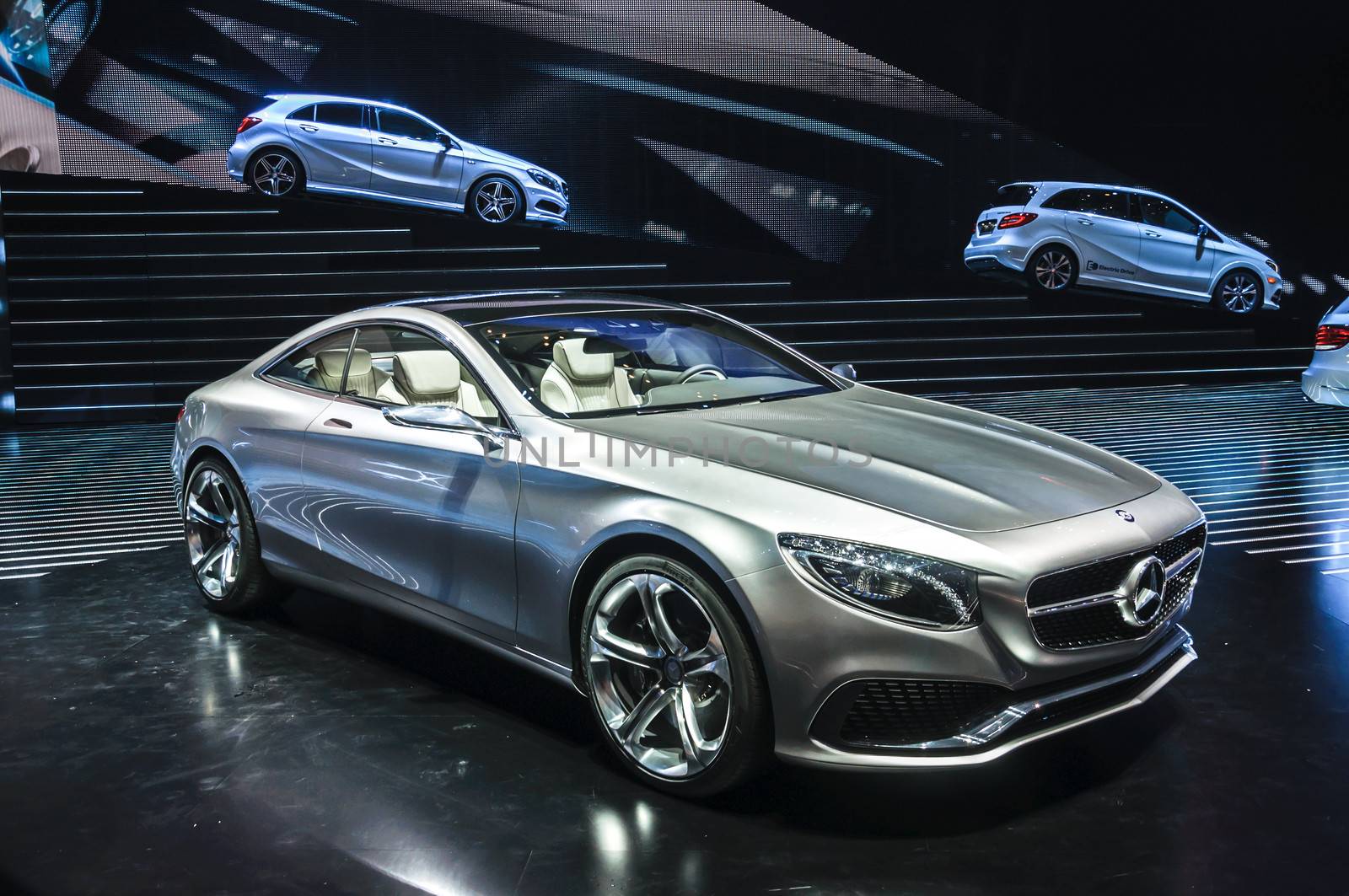 FRANKFURT - SEPT 21: Mercedes-Benz Concept S-Class Coupe presented as world premiere at the 65th IAA (Internationale Automobil Ausstellung) on September 21, 2013 in Frankfurt, Germany