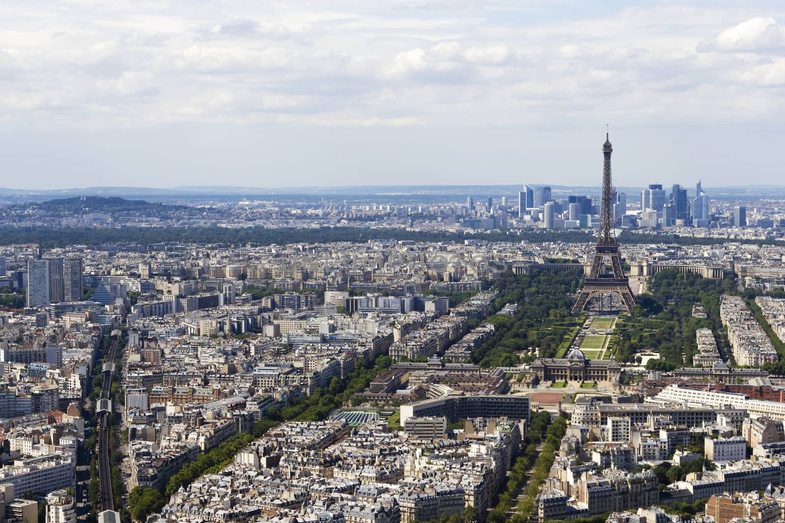 Aerial view of Paris, France from Montparnasse by Tetyana