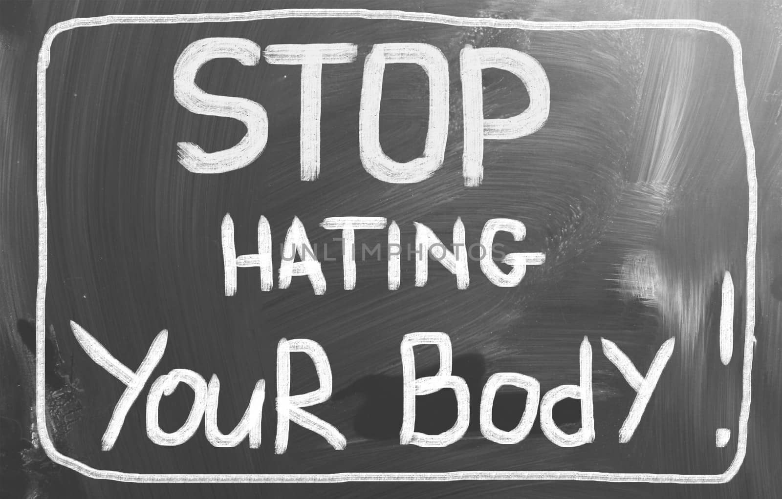 Stop Hating Your Body concept