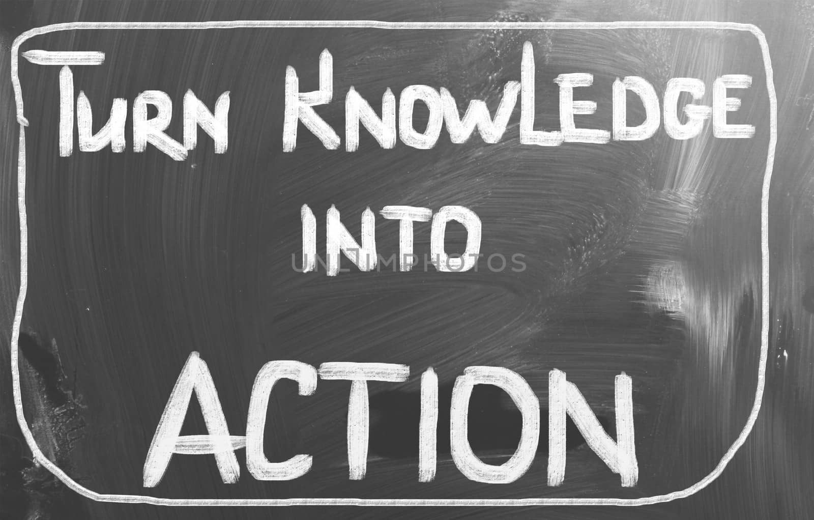 Turn Knowledge Into Action Concept