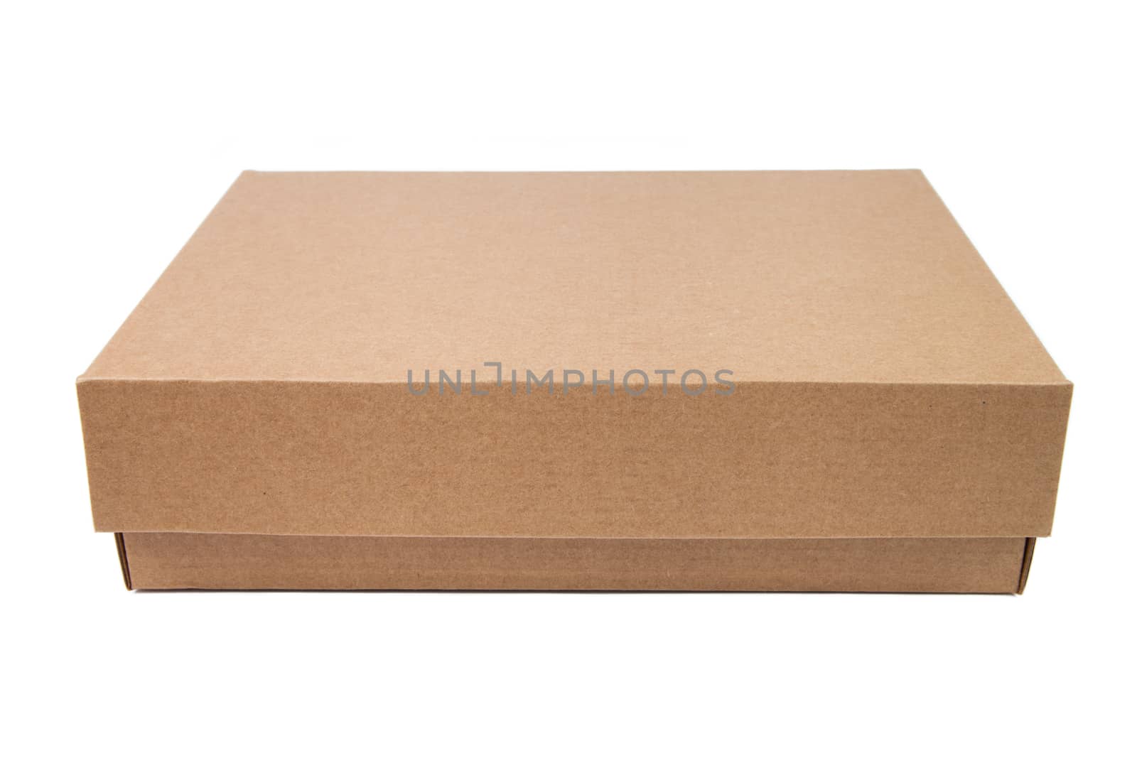 Brown cardboard box isolated on white background