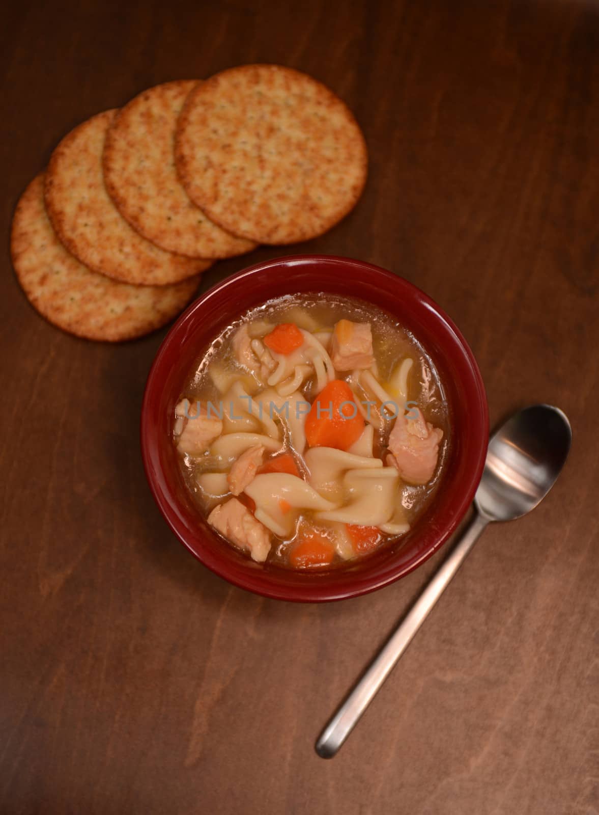 chicken noodle soup and crackers by ftlaudgirl