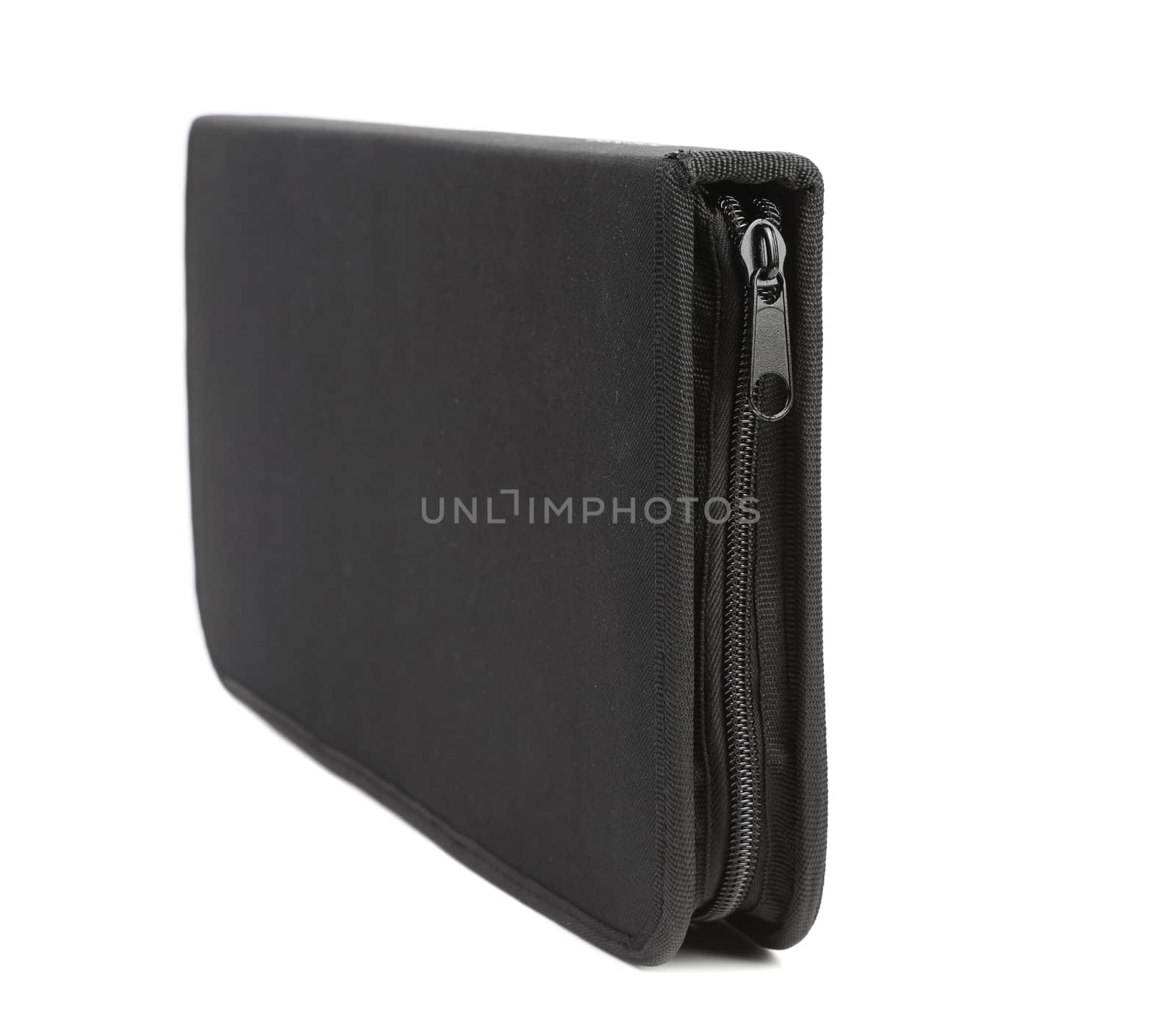 Black bisiness folder. Isolated on a white background.