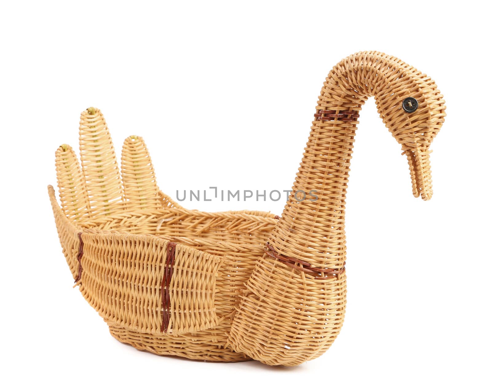 Basket swan. Isolated on a white background.