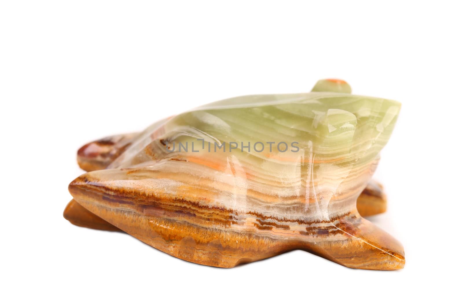 Jade frog. Isolated on a white background.
