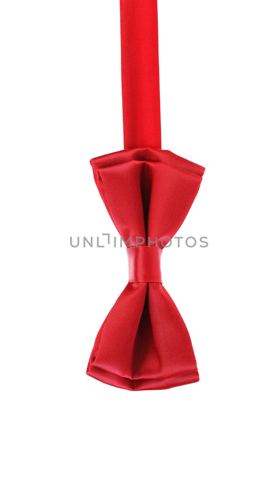 red bow tie isolated on a white background