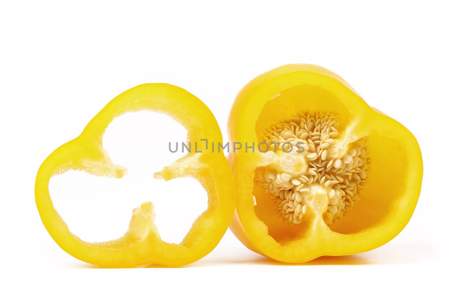 yellow pepper isolated on a white background