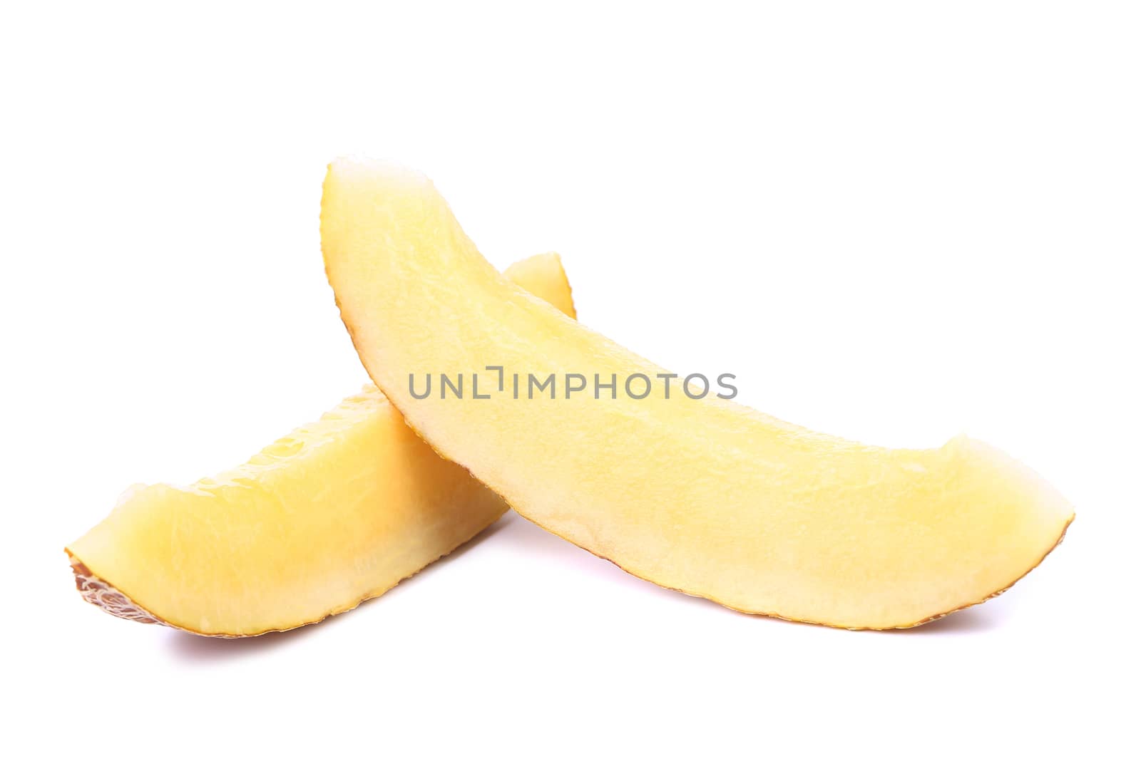 Ripe melon isolated on a white background