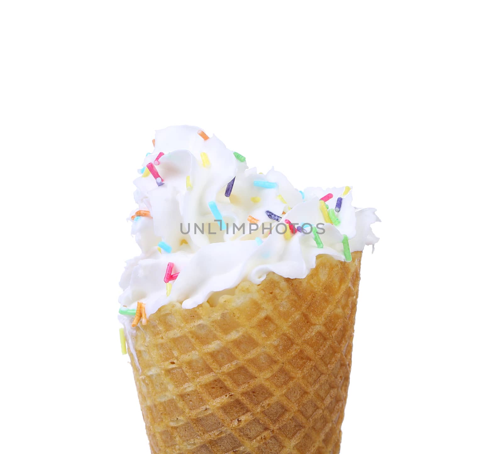 Ice cream isolated on a white background