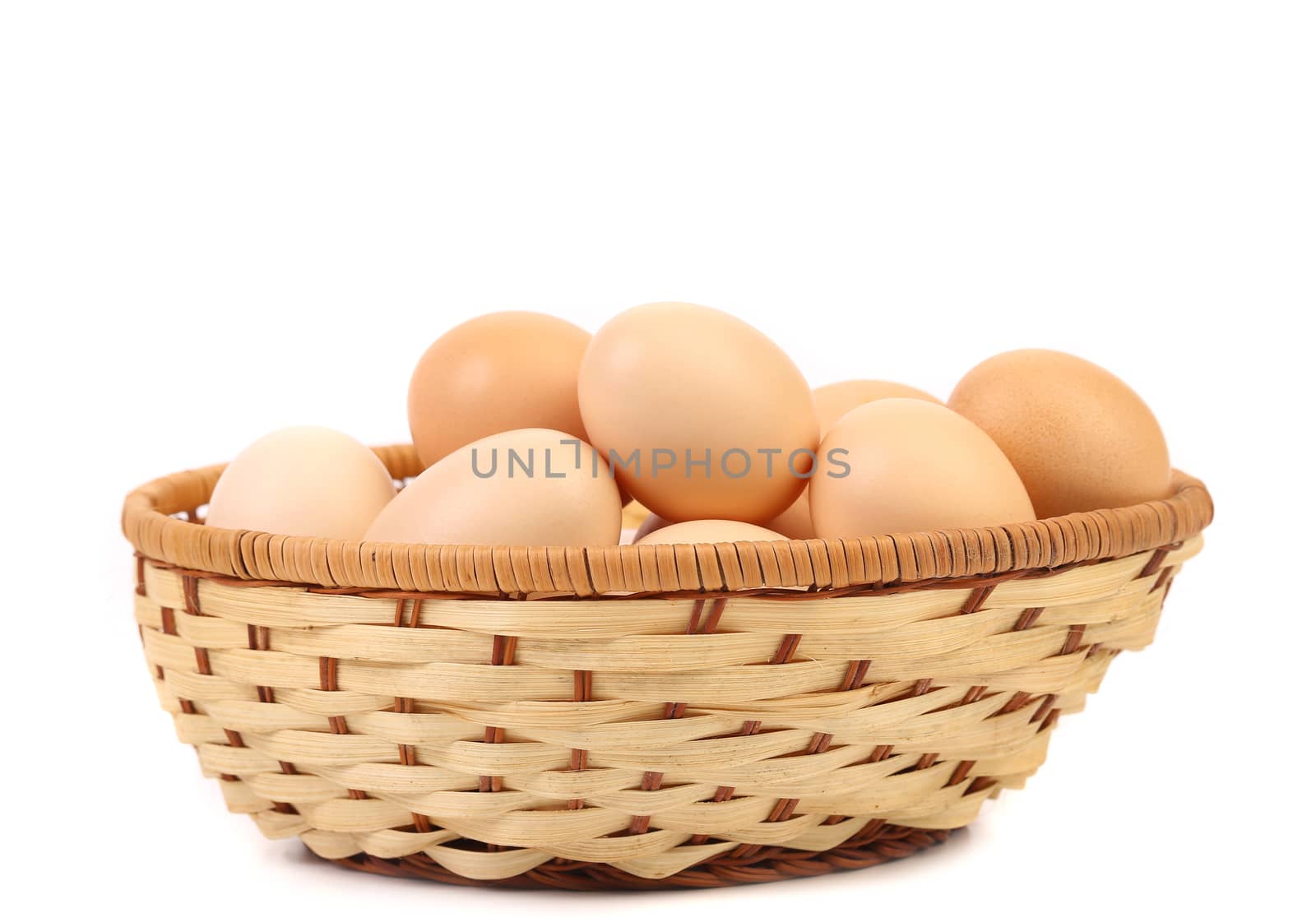 Egg collection isolated on a white background