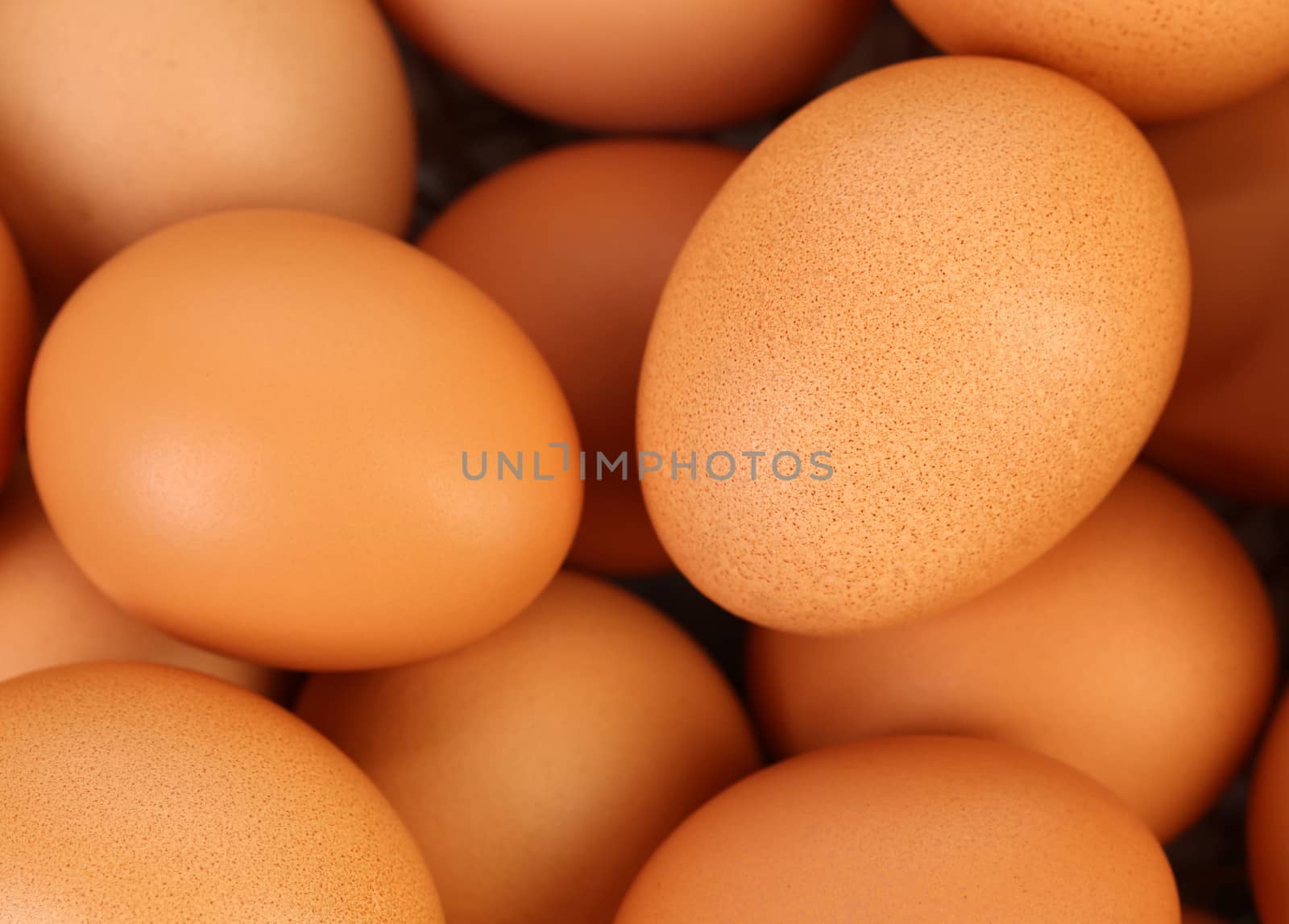 Background of brown eggs. Close up. Whole background.
