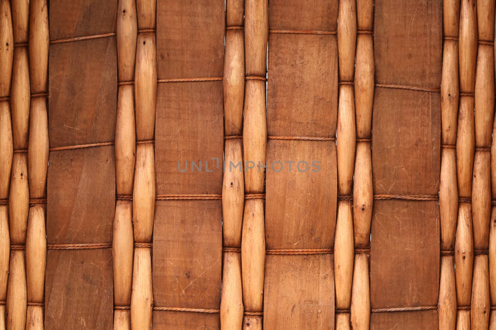 Background of willow weaving and rope. Texture.