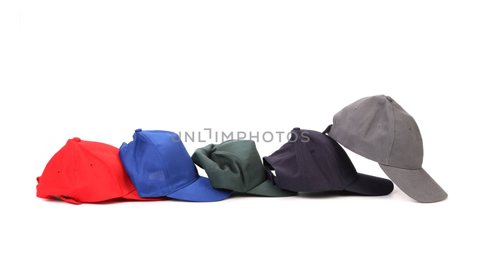 Working caps isolated on a white background
