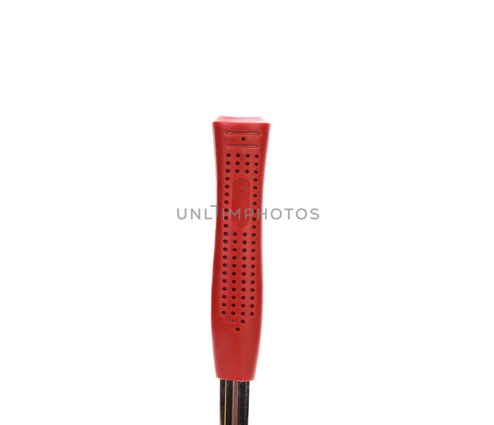 Red harmmer handle isolated on a white background