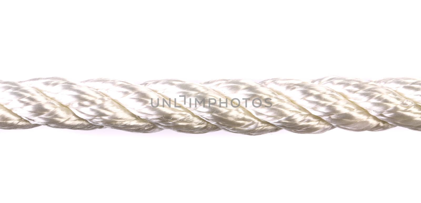 White rope. Isolated on a white background.