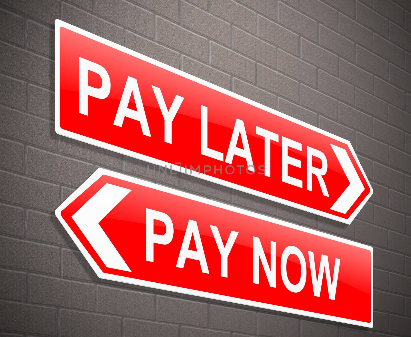 Illustration depicting a sign with a financial concept.