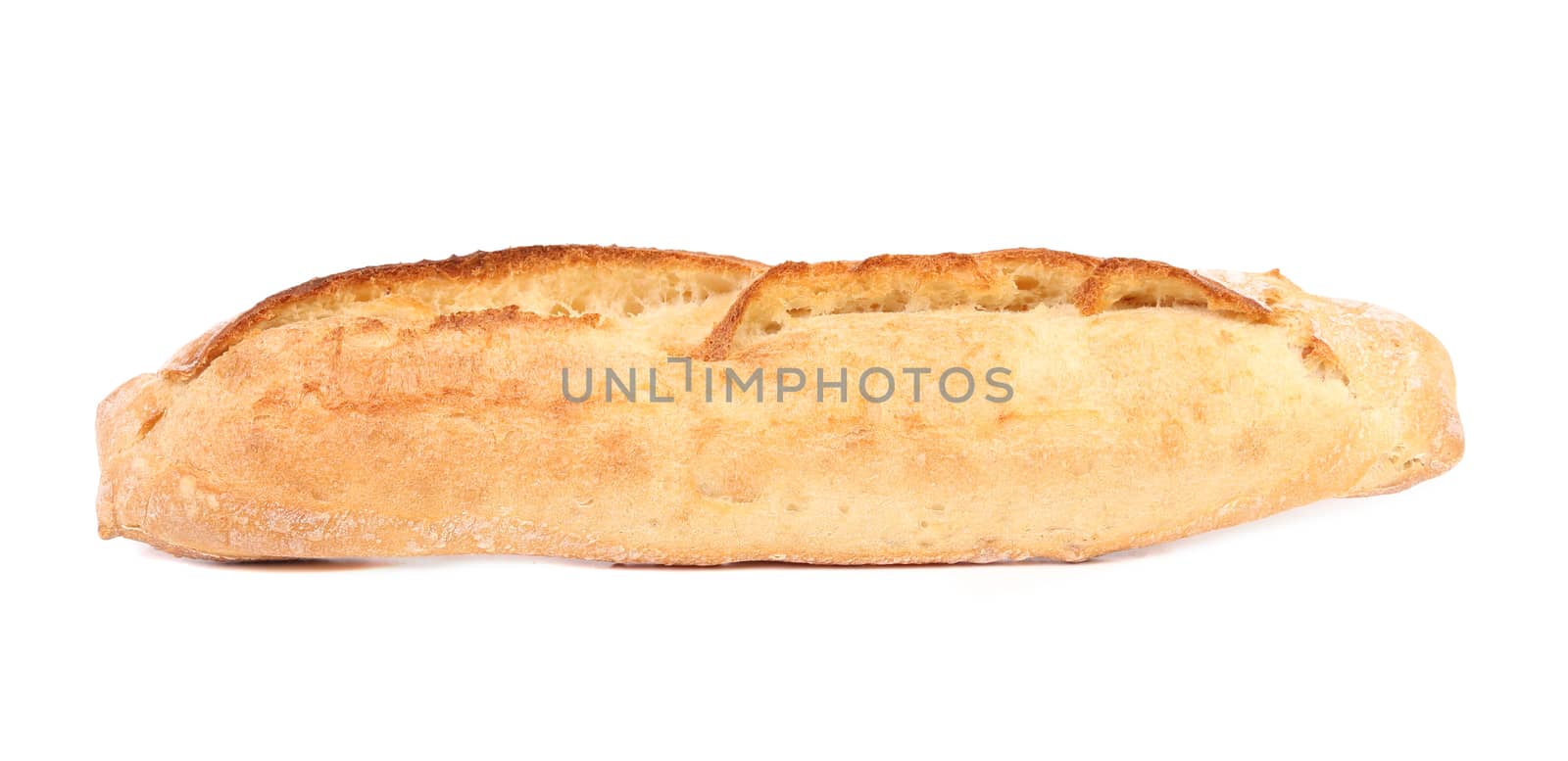 Bread loaf isolated on white by indigolotos