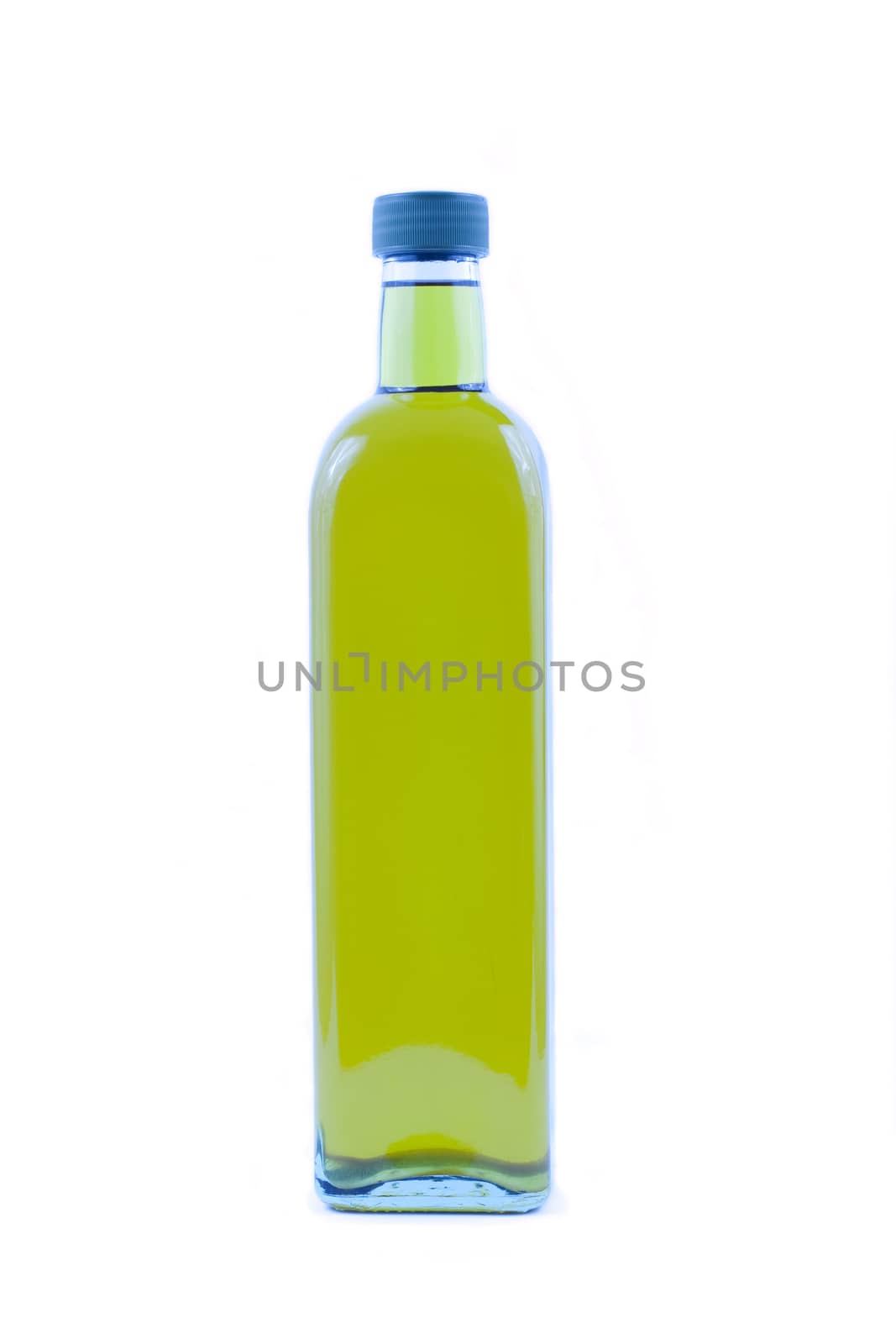 Olive oil bottle isolated on white background