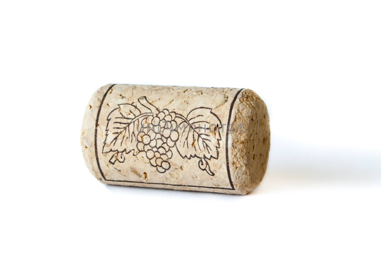 Wine corks on a white background