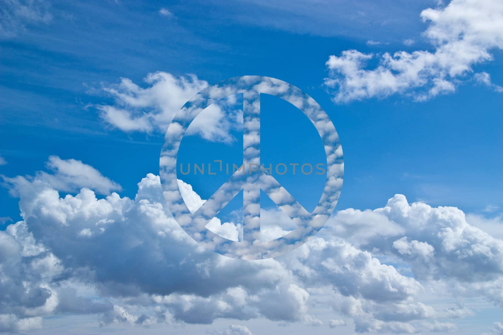 Blue sky with peace clouds