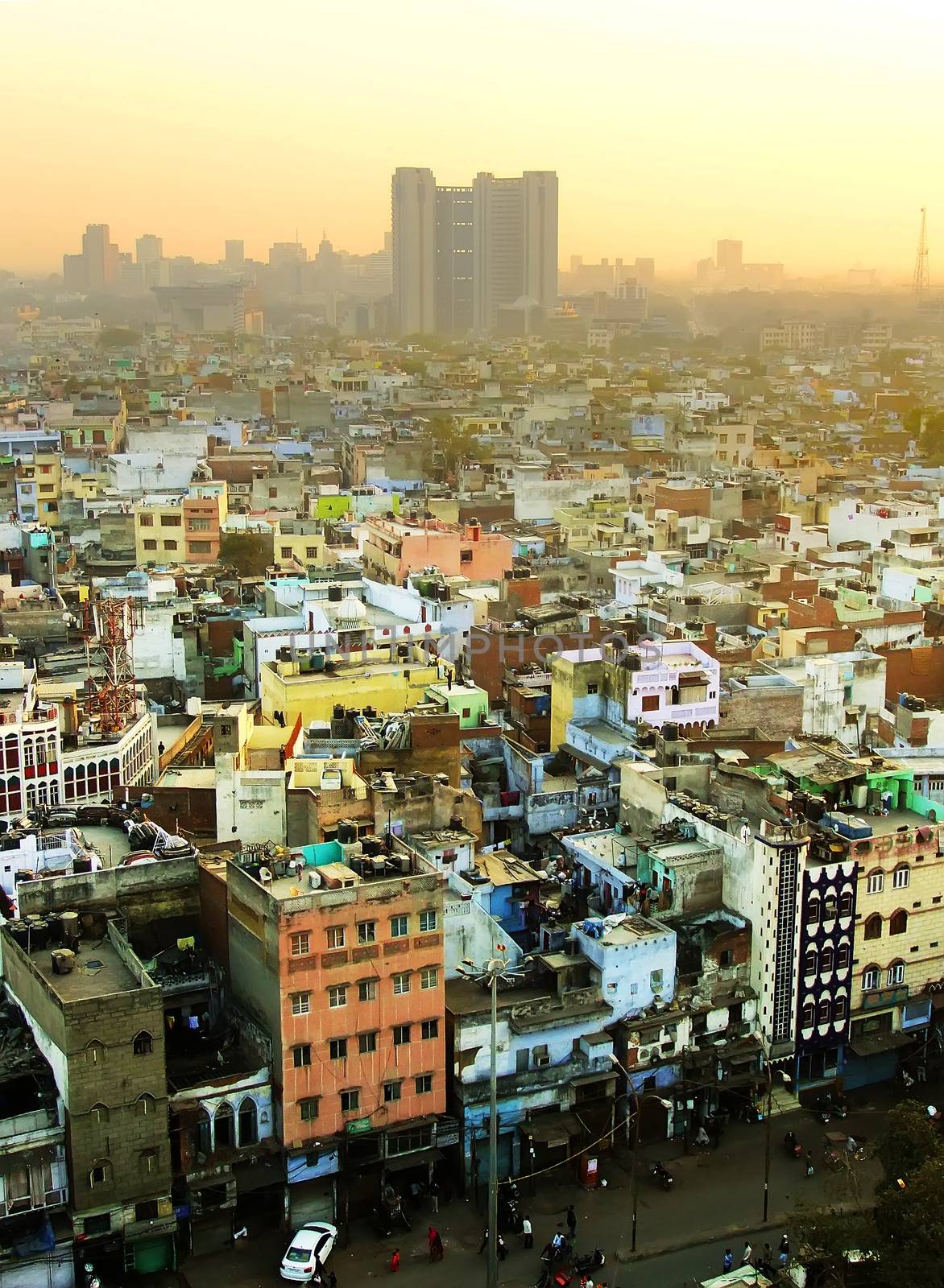 View of Delhi from Jama Masjid, India