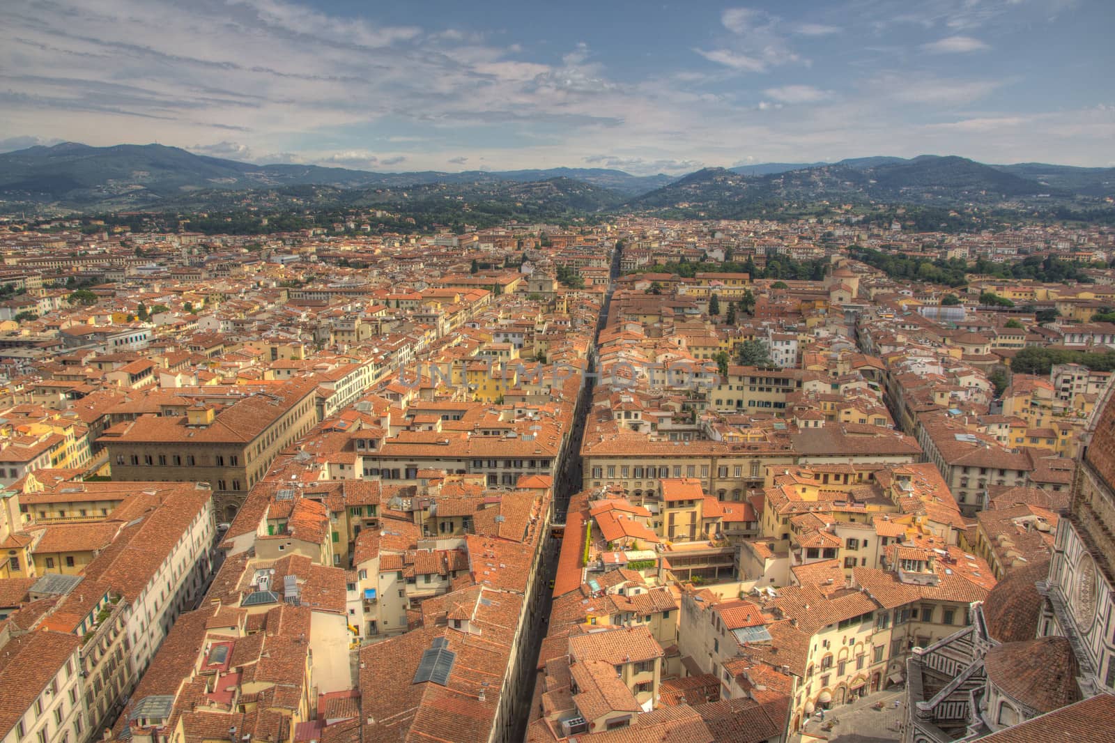 Overview over Firenze from the tower in the middle