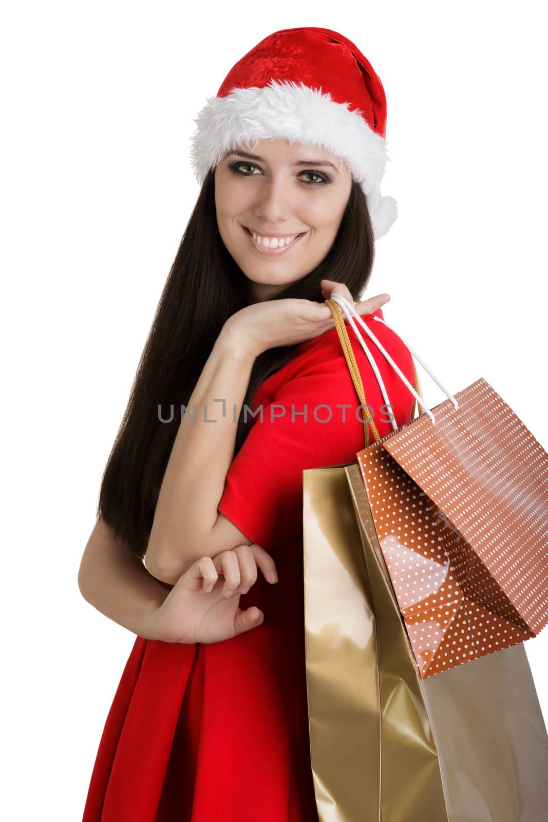 Christmas Girl with Shopping Bags by NicoletaIonescu