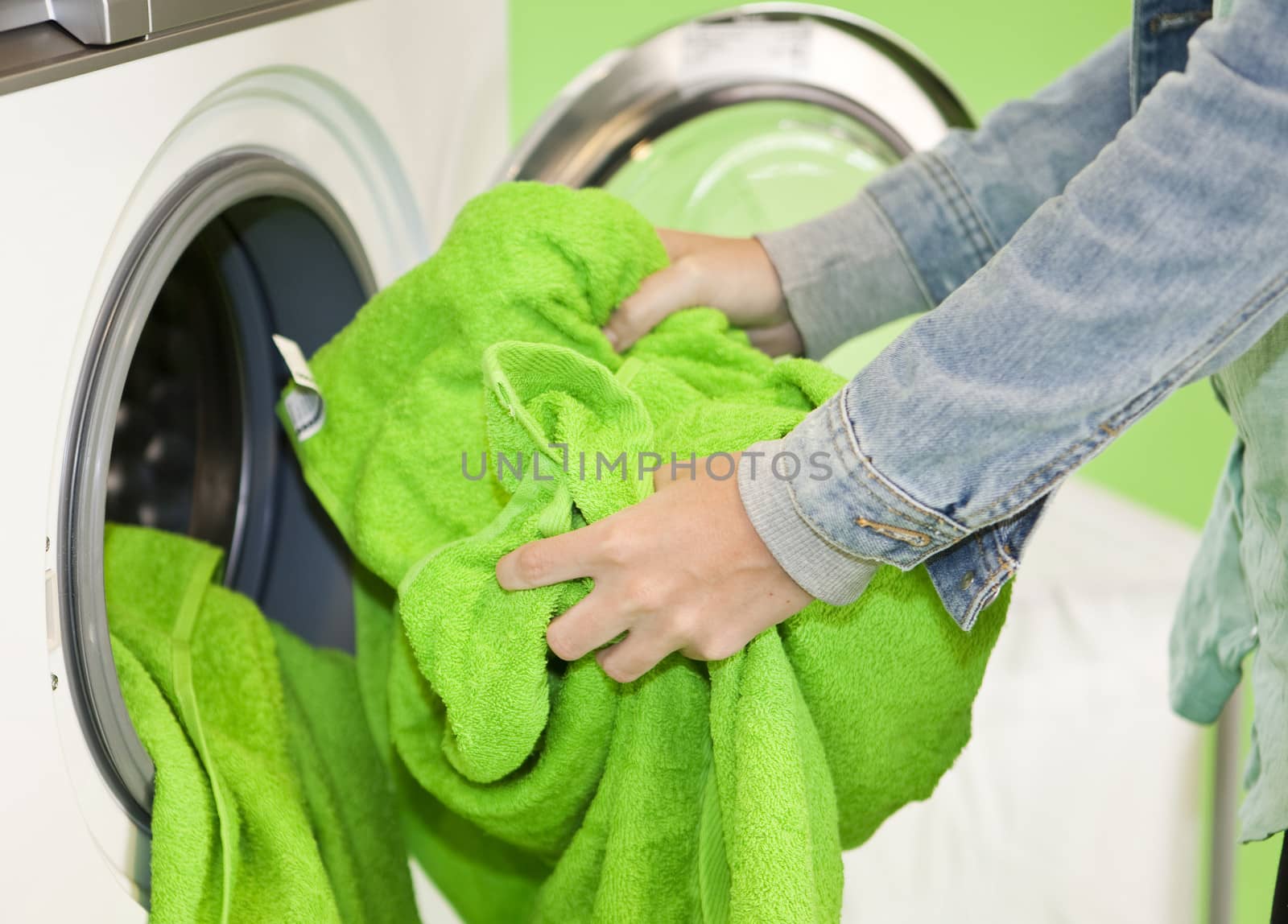 Close up of Doing the Laundry