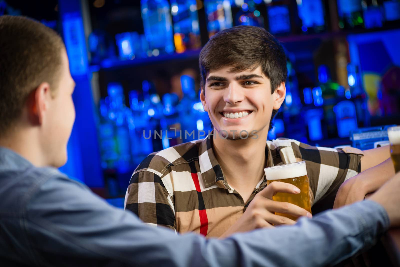 portrait of a young man at the bar by adam121