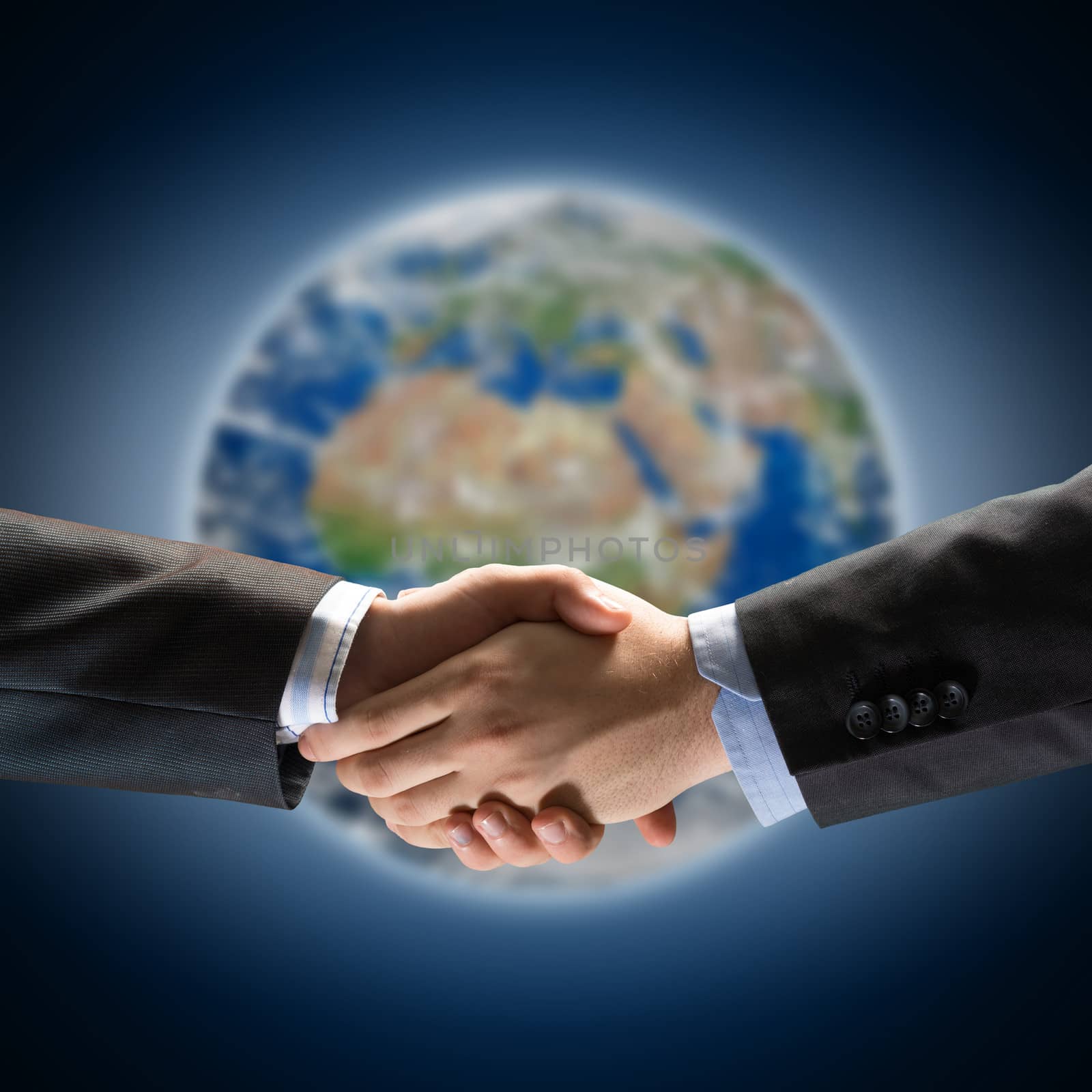 handshake of two businessmen by adam121