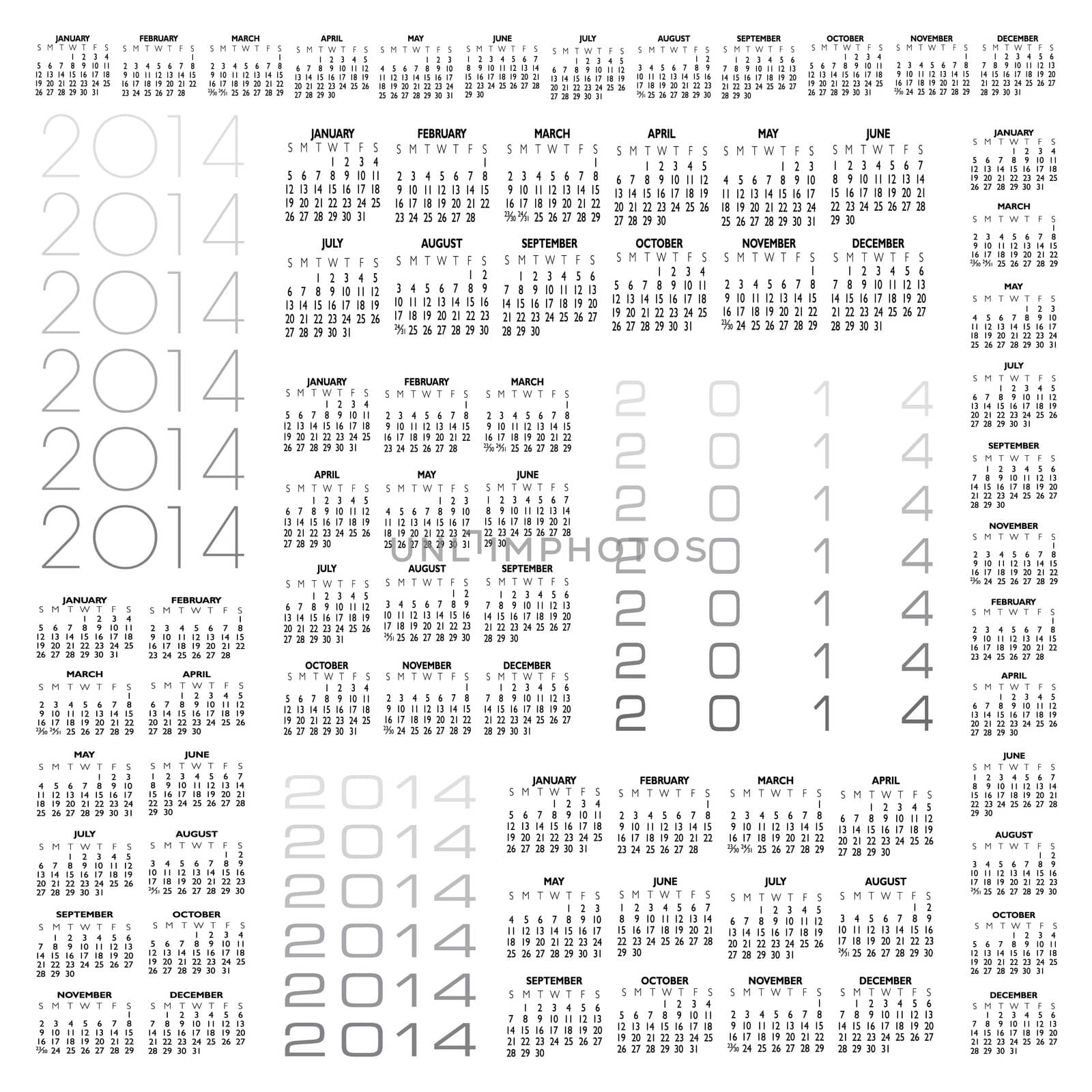 2014 Creative Calendars by mike301