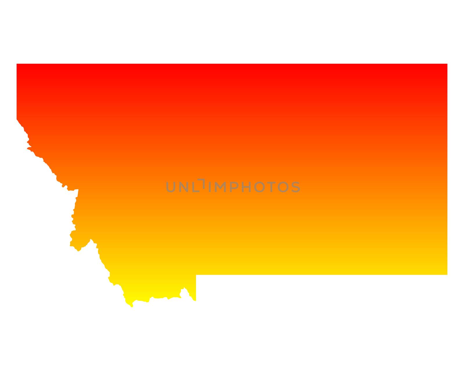 Map of Montana by rbiedermann