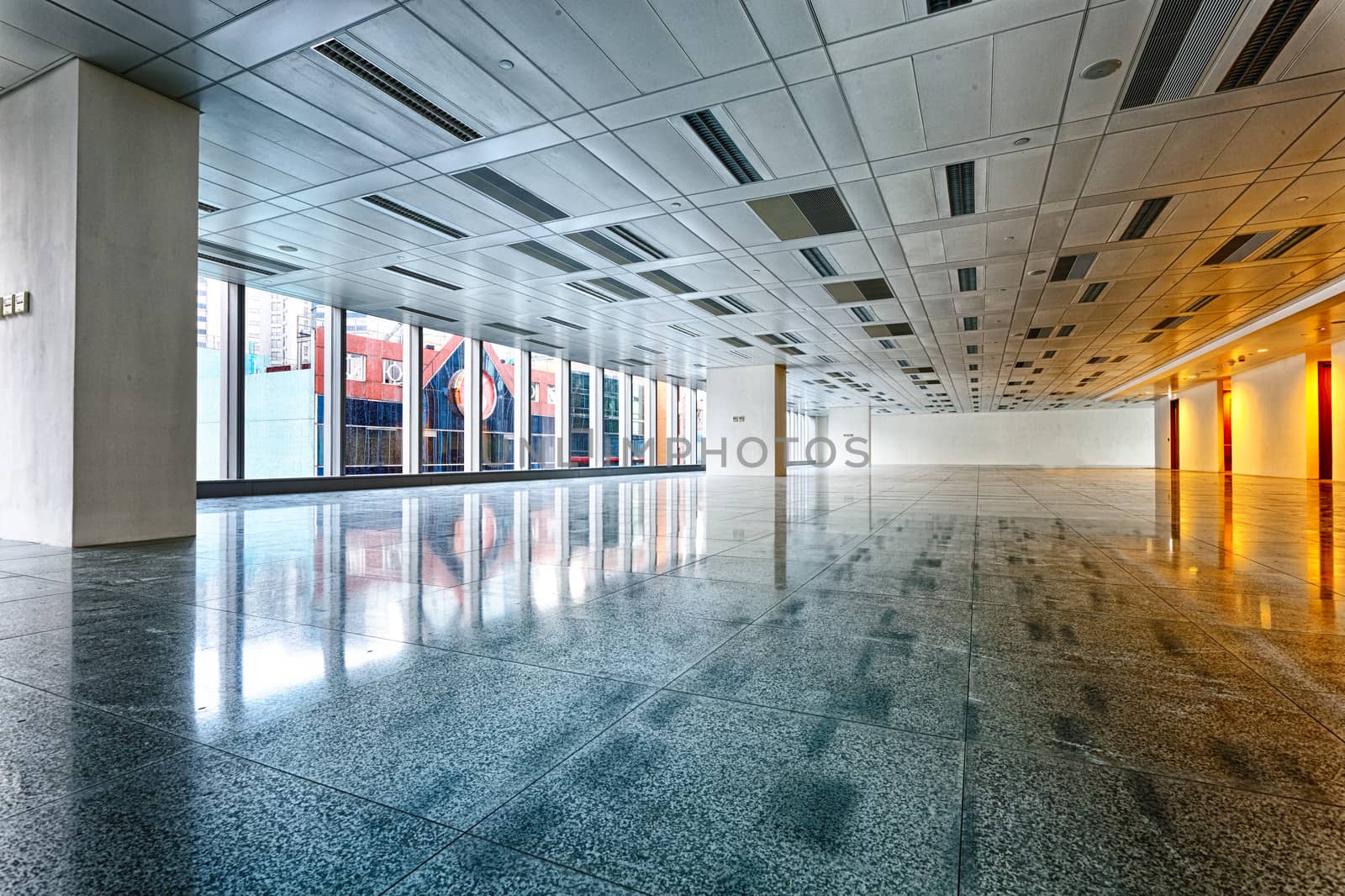 Large modern empty floor