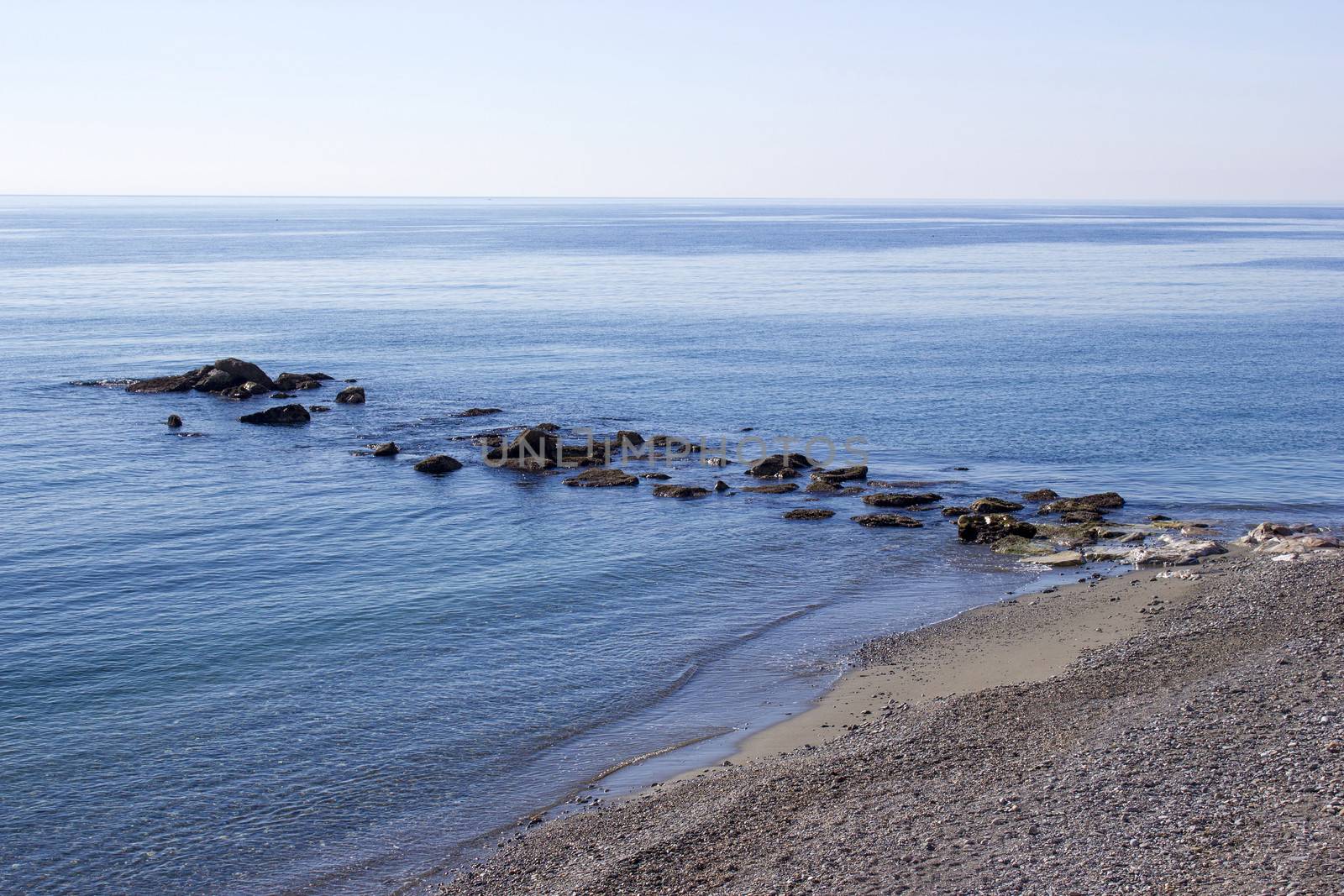 beach in Almunecar, Andalusia, Spain