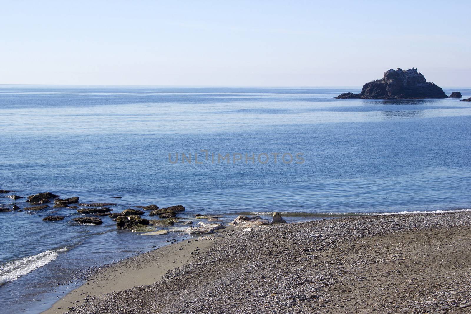 beach in Almunecar, Andalusia, Spain