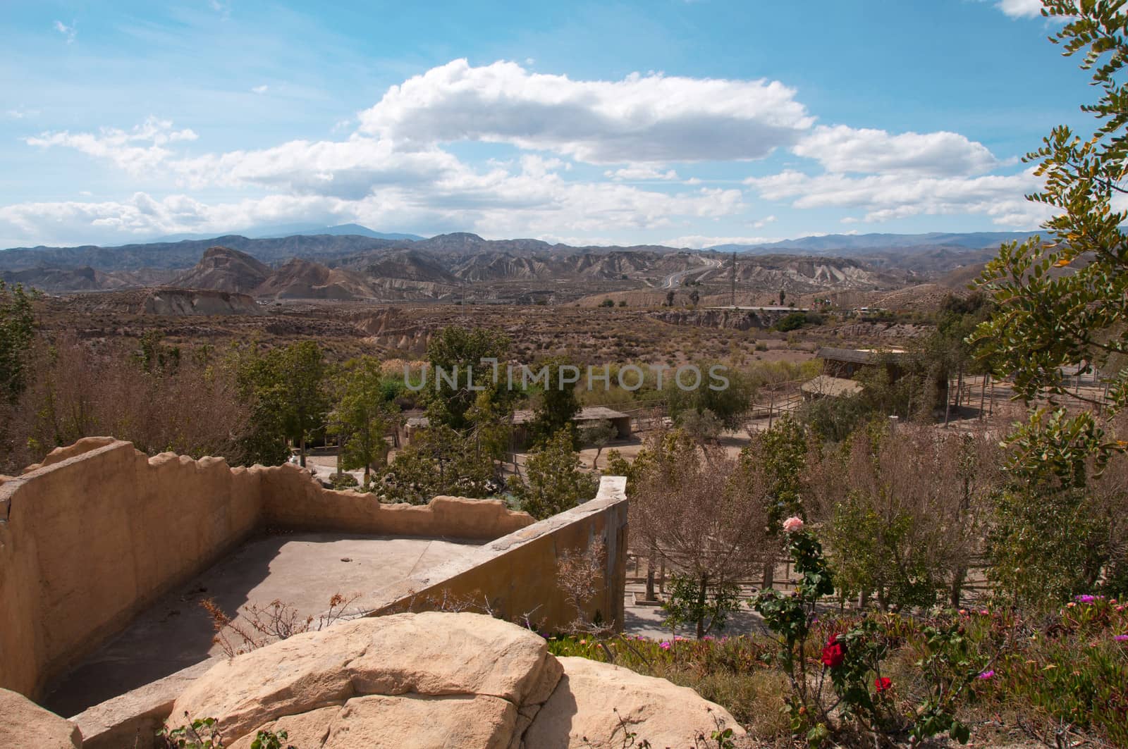 Desert landscape in Andalusia (Almeria), in Spain
