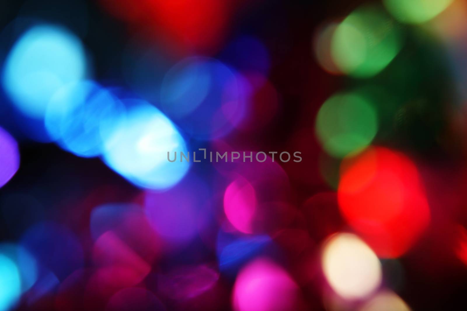 Blurry pattern of colorful decoration lights